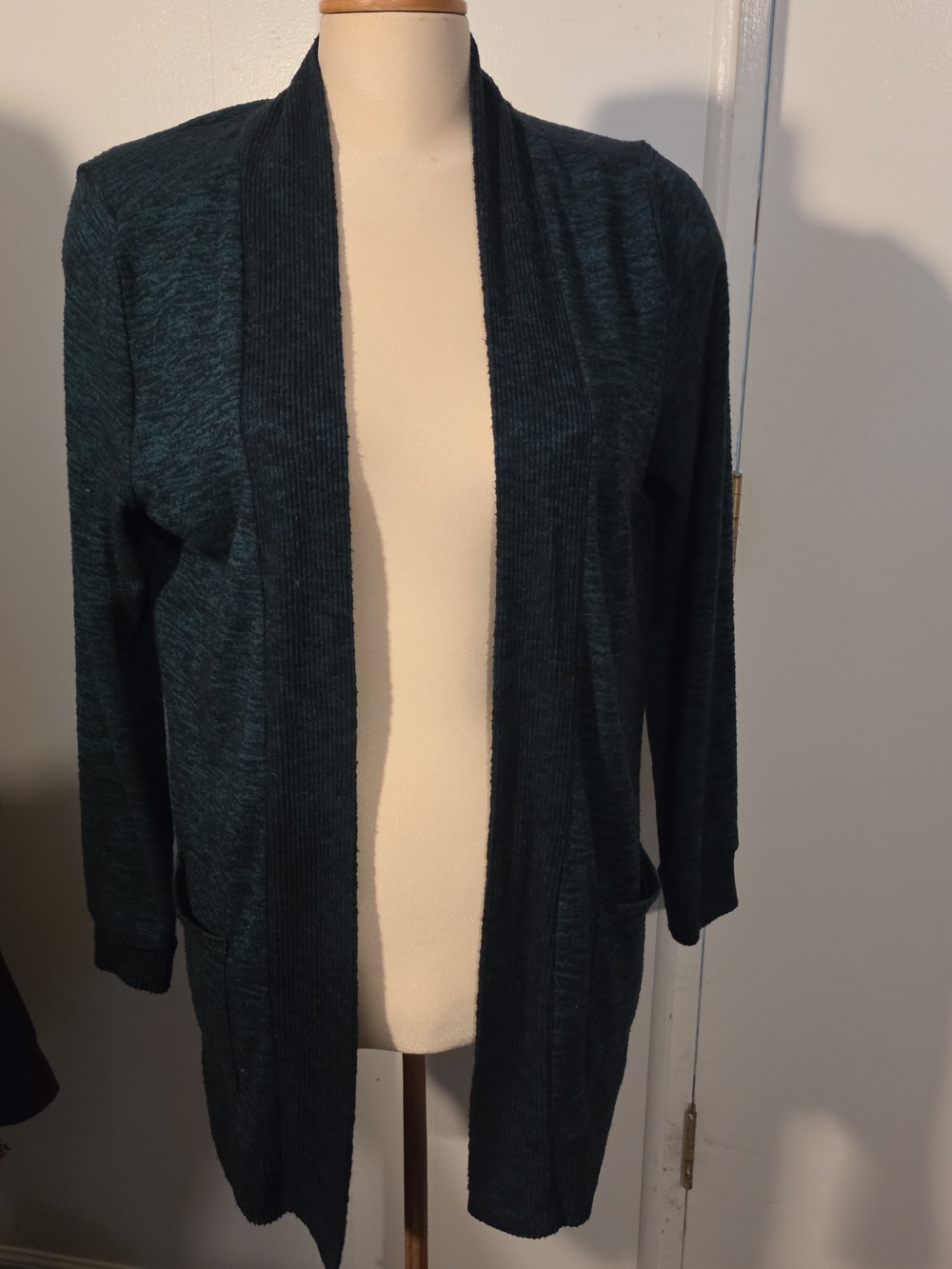 Market & Spruce Dark Teal Open-Front Cardigan
